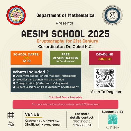 AESIM 2025 School on Cryptography for the 21st Century